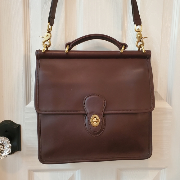 Coach Willis Brown Leather Crossbody Bag J0C-9927 Vintage - Picture 1 of 13